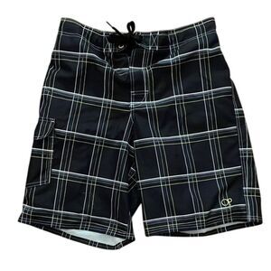 OP Ocean Pacific Black Board Shorts Swim Trunks Mens Size Medium 32-34 Beach